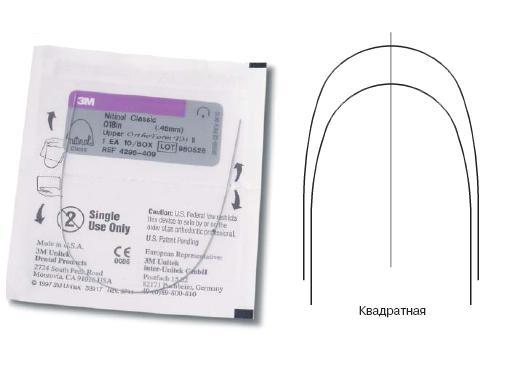Дуга нитиноловая Юнитек Суперэластик / Unitek Nitinol Super Elastic Archwire OFII U 017x025 1шт 4297-807 купить