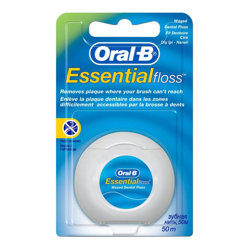 Зубная нить ORAL-B Essential вощенная мятная